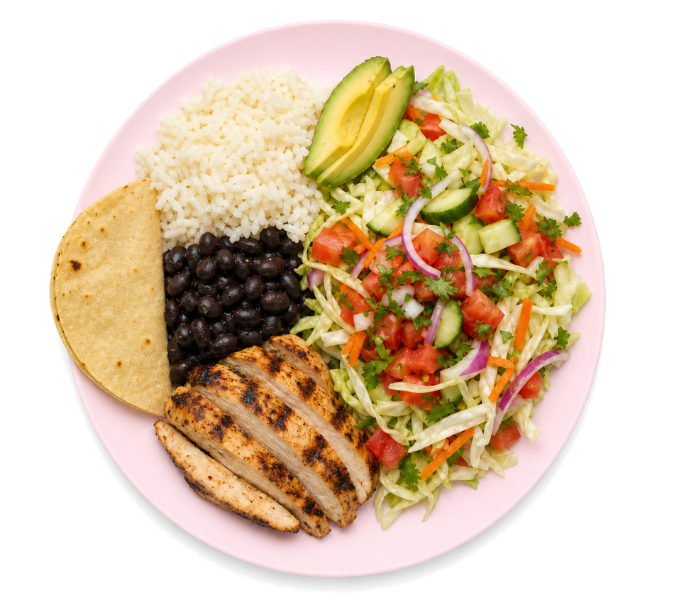 Plato saludable del Reto Reinicio Dr. GIT